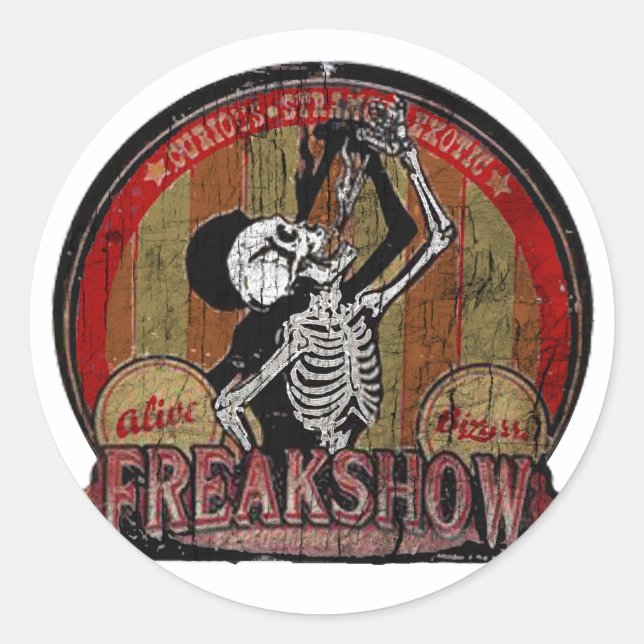 Freak Show Runder Aufkleber (Vorderseite)