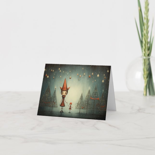 Freak Show Weihnachtskarten Feiertagskarte (Vorderseite)