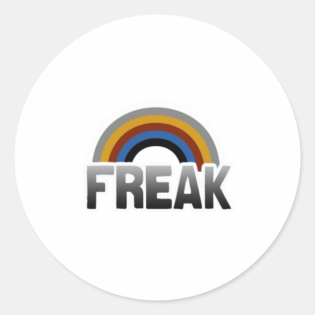 Freak Stolz Runder Aufkleber (Vorderseite)