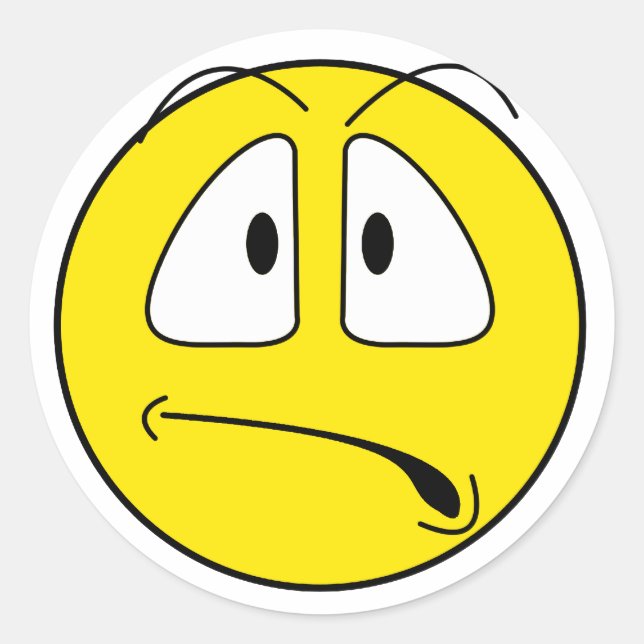 Freaked out Face Runder Aufkleber (Vorderseite)