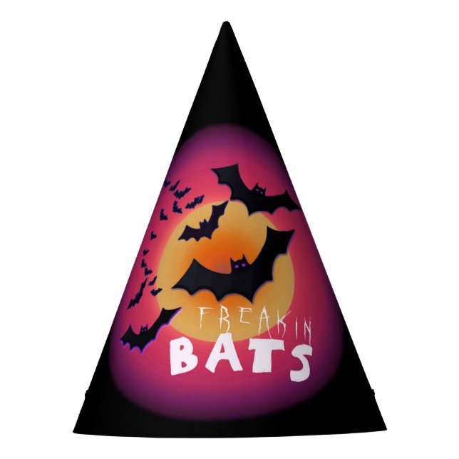 Freakin Bats Halloween ID223 Partyhütchen (Vorderseite)