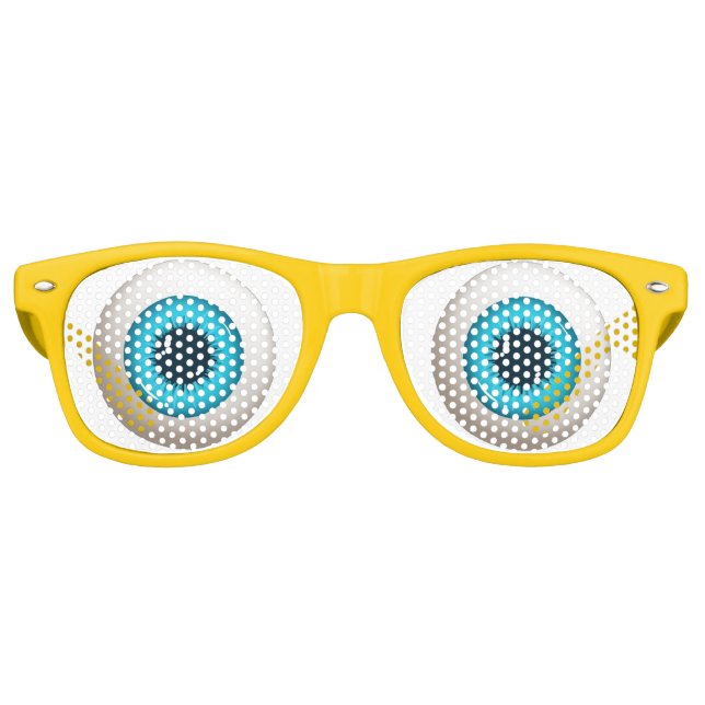 Freaky Big Round Eyeballs Partybrille (Vorderseite)