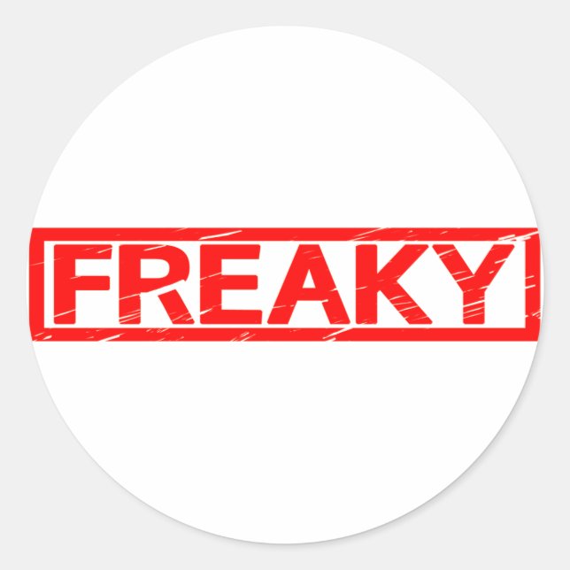 Freaky Briefmarke Runder Aufkleber (Vorderseite)