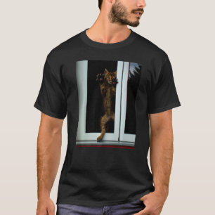 Freaky Cat Artwork kitten Mem T-Shirt