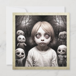 Freaky Child mit Big Eyes Halloween Einladung