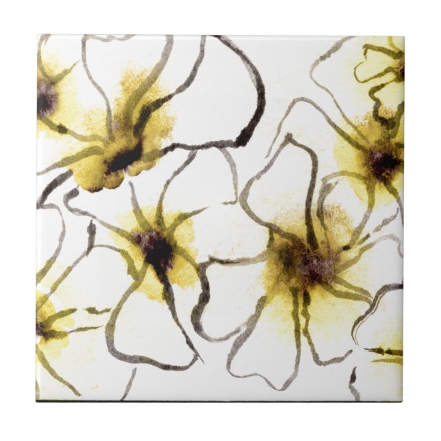 "Freaky Floral #3" Kitchen Garden Keramik Tile Fliese (Vorderseite)