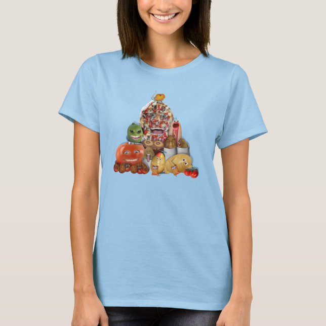 Freaky Junk Food Pyramide T-Shirt (Vorderseite)