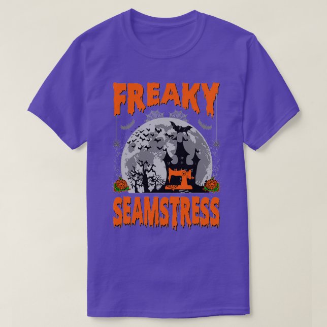 Freaky Seamstress Funny Halloween Geschenk T-Shirt (Design vorne)