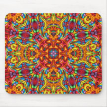 Freaky Tiki rotes Vintages Fraktal-Kaleidoskop