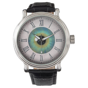 Freaky Weird Fun Cool Blue Eye Eyeball Armbanduhr
