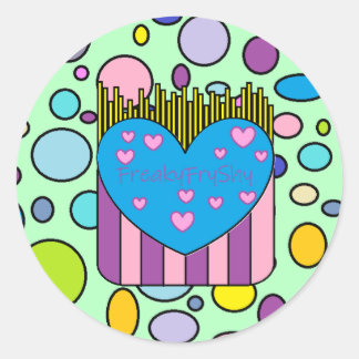 FreakyFryShy-Sticker Runder Aufkleber