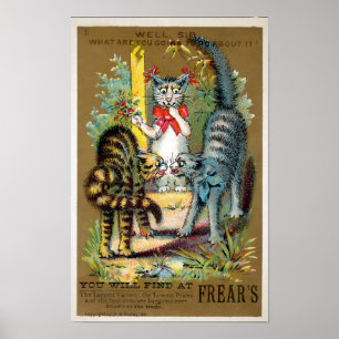 Frears Cat Trade Card Nr. 3 (von 6) Poster
