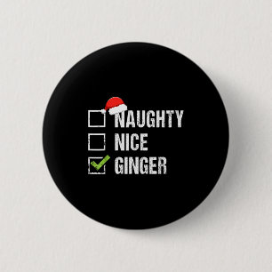 Frech Nett Ingwer Rotkopf Weihnachtsmann Hut Irisc Button