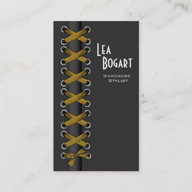 Frech schnüren Sie sich oben Kostüm-Designer Visitenkarte (Vorderseite)