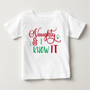 frech und ich kennen Sie es lustiges Weihnachten Baby T-shirt
