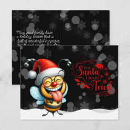 Freche Biene Lieber Santa Ich Habe Wirklich Versuc Postkarte