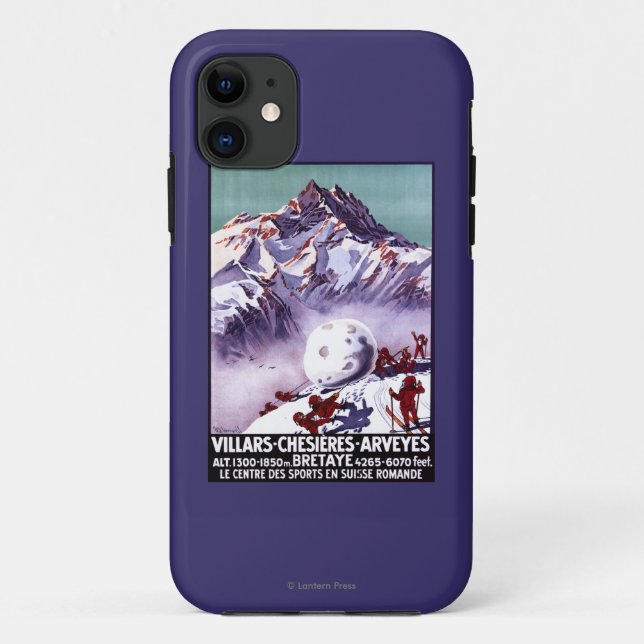 Freche Gnomes, die riesiges Schneeball-Plakat Case-Mate iPhone Hülle (Rückseite)