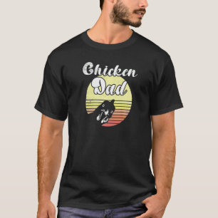 Freche Huhn Retro Sonnenuntergang Huhn Vater Hühne T-Shirt