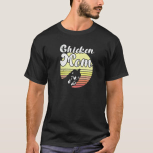 Freche Hühner Retro Sonnenuntergang Hühner-Mama Hu T-Shirt