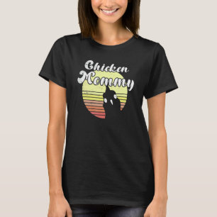 Freche Hühner Retro Sonnenuntergang Hühner Mami Fa T-Shirt