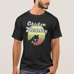 Freche Hühner Retro Sonnenuntergang Hühner Mami Hü T-Shirt