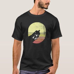Freche Hühner Retro Sonnenuntergang Hühner T-Shirt