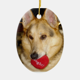 Freche Hundeverzierung Keramikornament