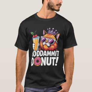 Freche Katze Cocktail mit Sonnenbrille Getränk und T-Shirt