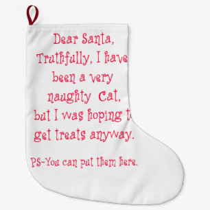 Freche Katze Großer Weihnachtsstrumpf