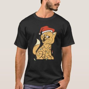 Freche Katze mit ihren Lichterketten Premium T-Shirt