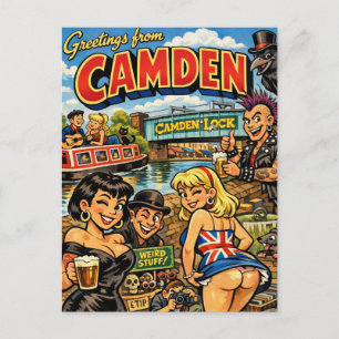 Freche klassische Camden-Postkarte Postkarte