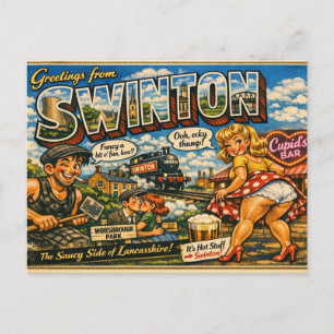 Freche klassische Swinton-Postkarte Postkarte