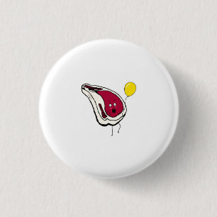 Freche Koteletts. Schweinekoteletts, fleischthemat Button
