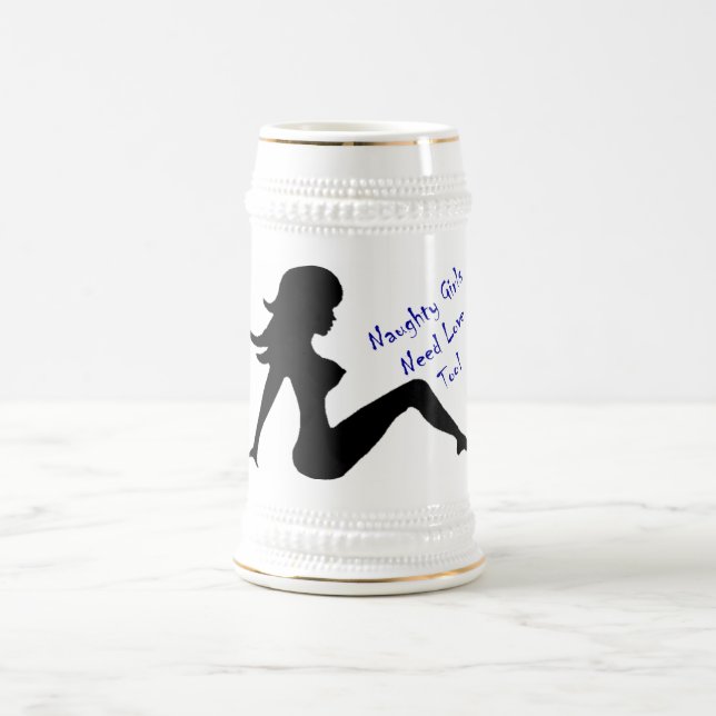 Freche Mädchen-Bedarfs-Liebe auch! Bierglas (Mittel)