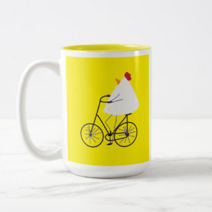 Freche Motorradbraut Zweifarbige Tasse