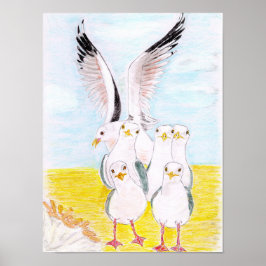 Freche Möwen Poster