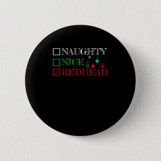 Freche nette Rothaarige Weihnachten Lustiger Urlau Button