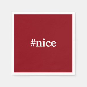 Freche Nizza Weihnachtscocktail-Party-Serviette Serviette