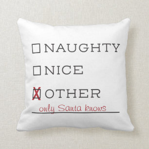 Freche oder Nizza Weihnachtskissen-Dekoration Kissen