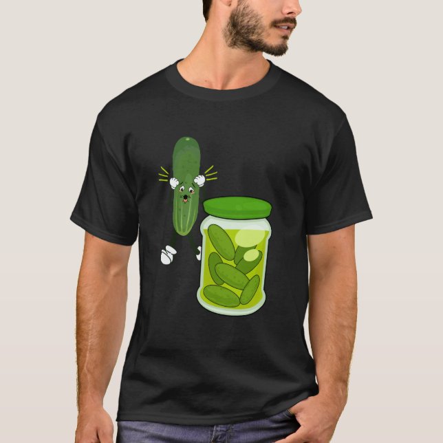 Freche Pickles-Glas Vegetarier, Vegan, Gemüse-Lieb T-Shirt (Vorderseite)