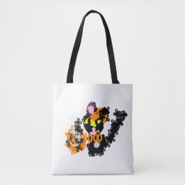 Freche schwarze Katze Herbst 