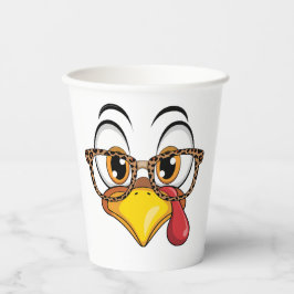 Freche Thanksgiving-Pute Pappbecher
