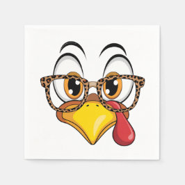 Freche Thanksgiving-Pute Serviette