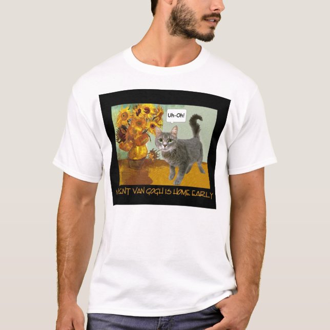 Freche Van- Goghkatze 3 T-Shirt (Vorderseite)