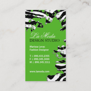 Freche Zebra-Druck-Visitenkarte Visitenkarte