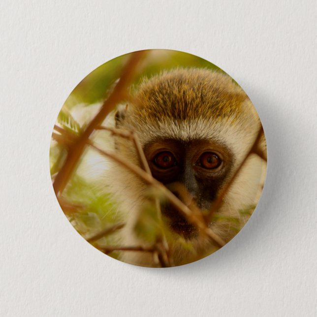 Frecher Affe. Button (Vorderseite)