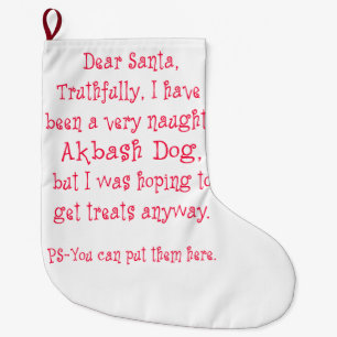 Frecher Akbash Hund Großer Weihnachtsstrumpf