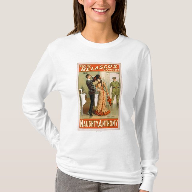 Frecher Anthony "an es wieder" Theater-Plakat T-Shirt (Vorderseite)