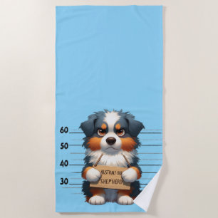 Frecher Australian Shepherd Strandtuch