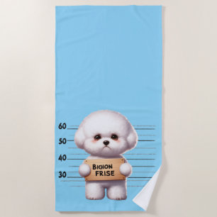 Frecher Bichon Frise Strandtuch